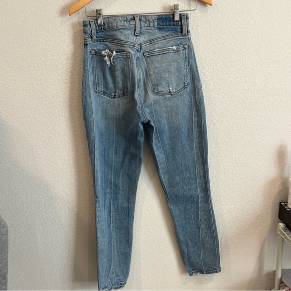 Abercrombie and Fitch curve love high rise mom jeans size 26 light distressing - Picture 9 of 14